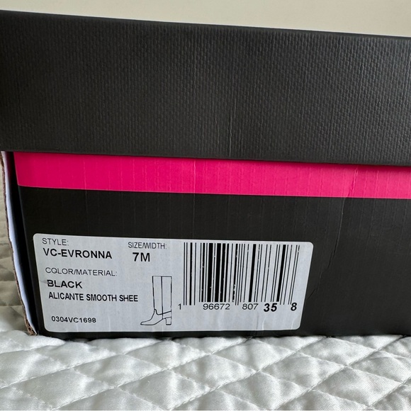 Vince Camuto Evronna Block Heel Boots. New in box, never worn. Black leather. - Picture 7 of 8